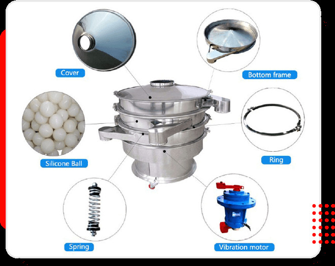 Vibro Sifter Machine Parts - Color: Silver
