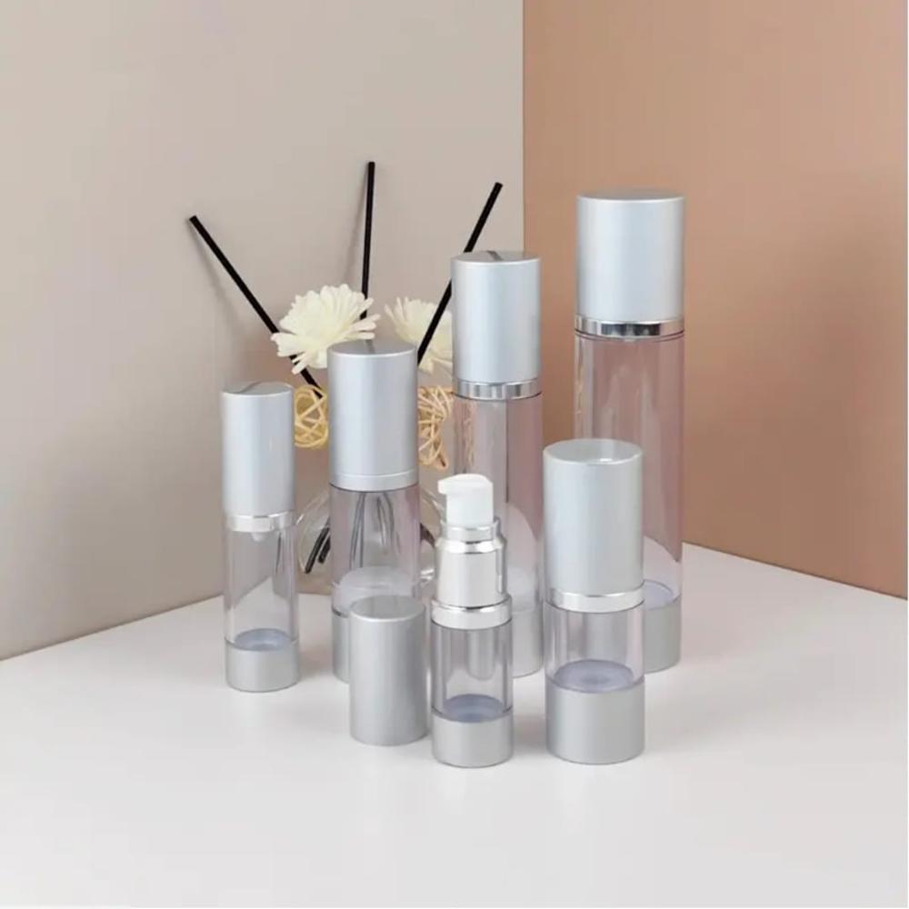 50ml Airless Matt Silver Bottle