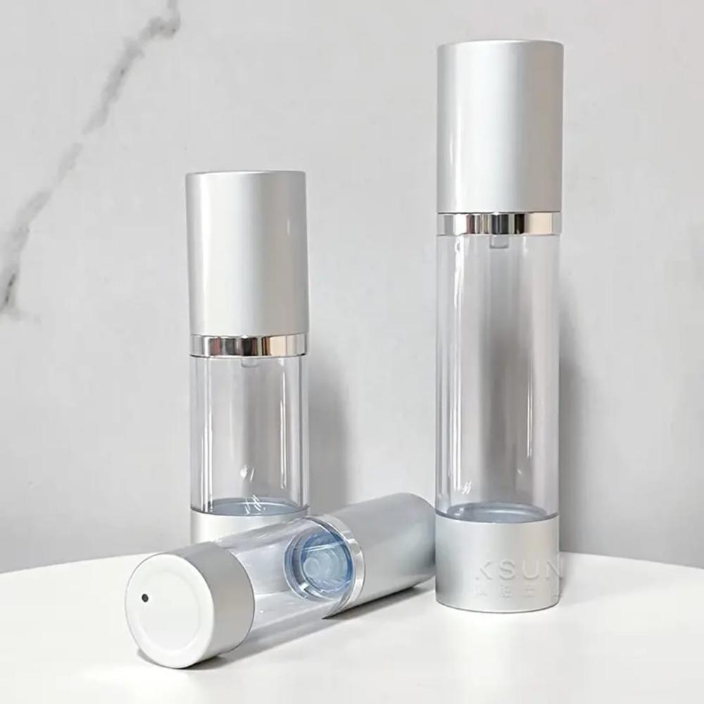 50ml Airless Matt Silver Bottle