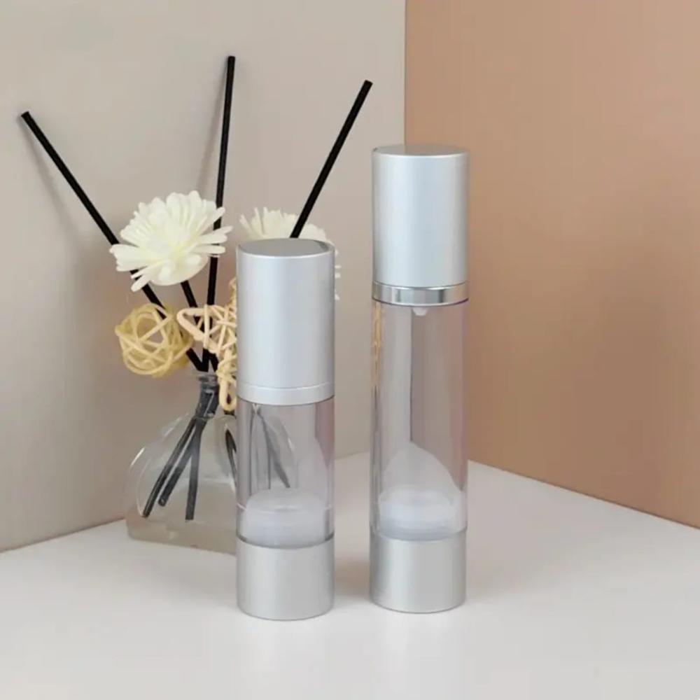 50ml Airless Matt Silver Bottle