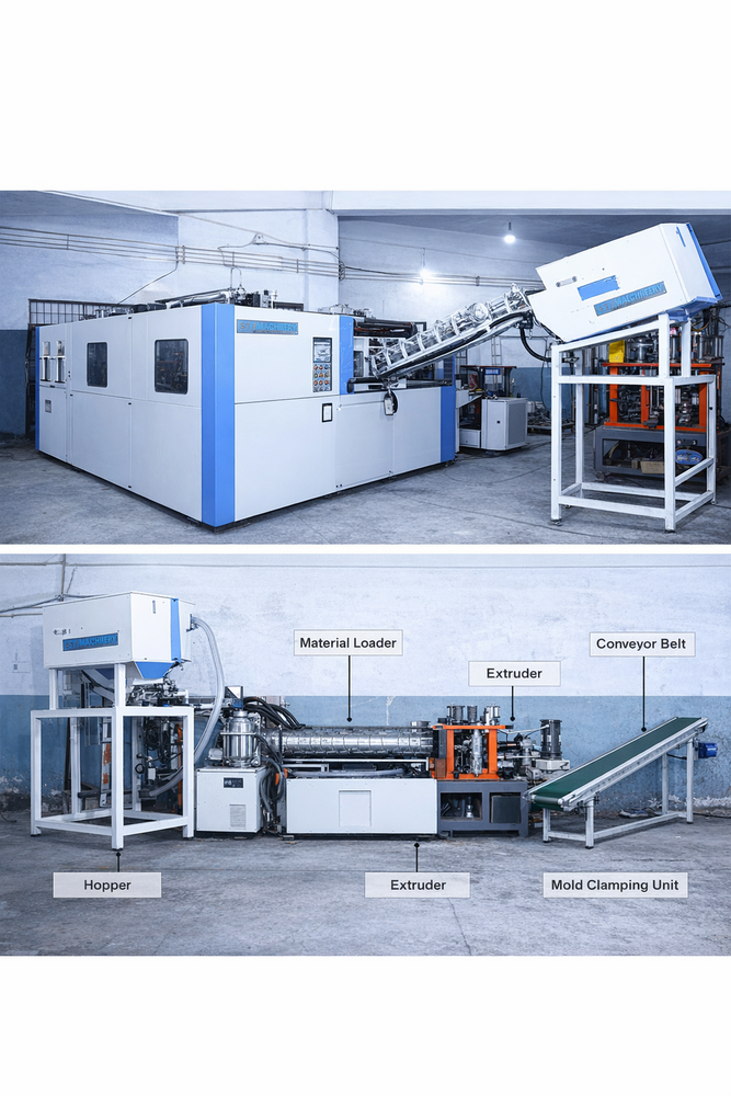 Bottle Making Machine - 1000 Bph Fully Automatic 2 Litre Clear Bottle Making Machine, 2 Cavity, Three Phase