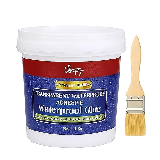Waterproof Transparent Glue with Brush 1000 ml