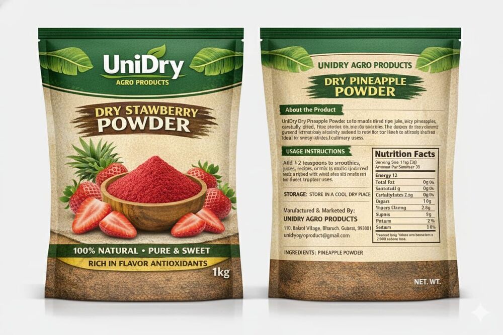 1 Kg Dry Strawberry Powder