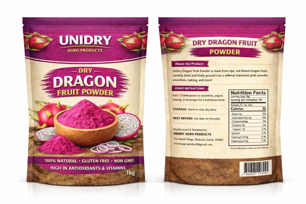 1Kg Dry Dragon Fruit Powder - Shelf Life: 24 Months