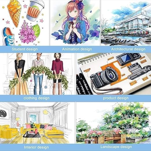  48 Multicolour Waterproof Art Markers