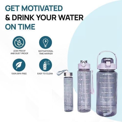 Motivational Water 3 Bottle Set