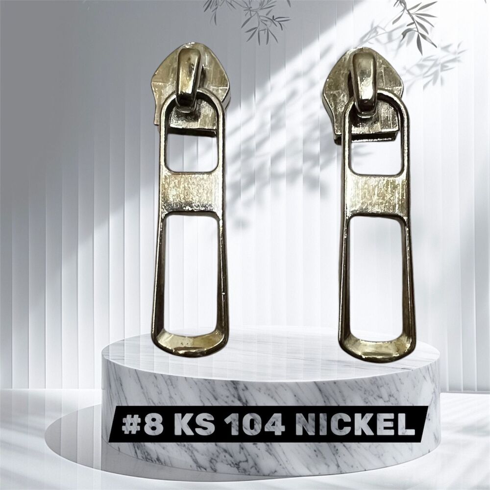 8 KS 104 Nickel Zipper Slider