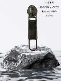 8 KZ Design A0159 Heavy Black Nickel Zipper Slider