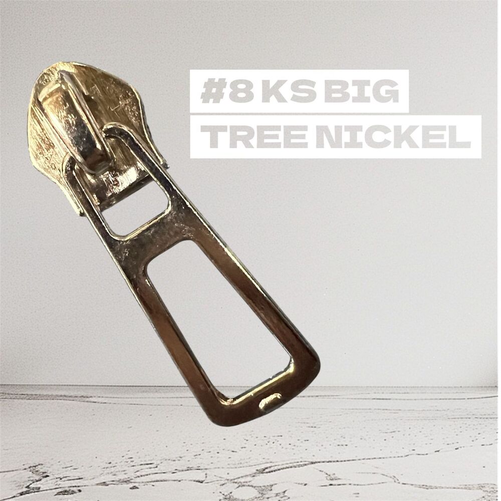 8 KS Big Tree Nickel Zipper Slider