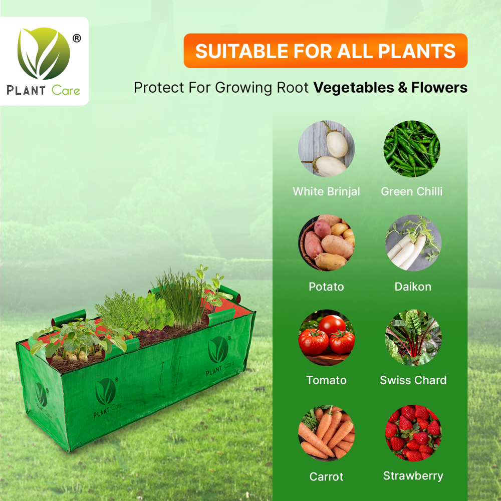 Rectangular Grow Bag 36x12x12 Inch - Advantage: Plant Growth