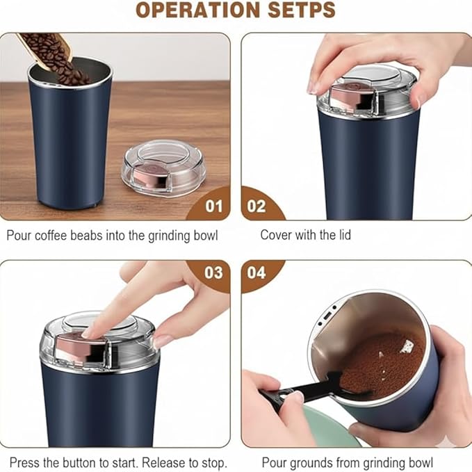 Mini Electric Grinder - Color: Blue