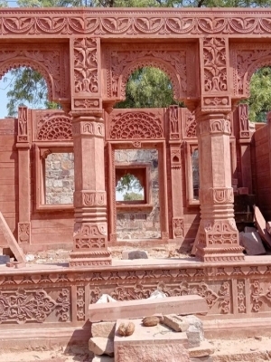 रेत में बने भवन कार्य