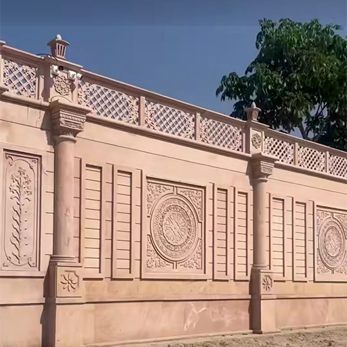 Sandstone Boundary Work - Color: Brown