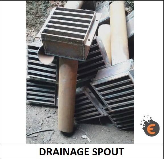 Galvanized Drainage Spout - Color: Silver