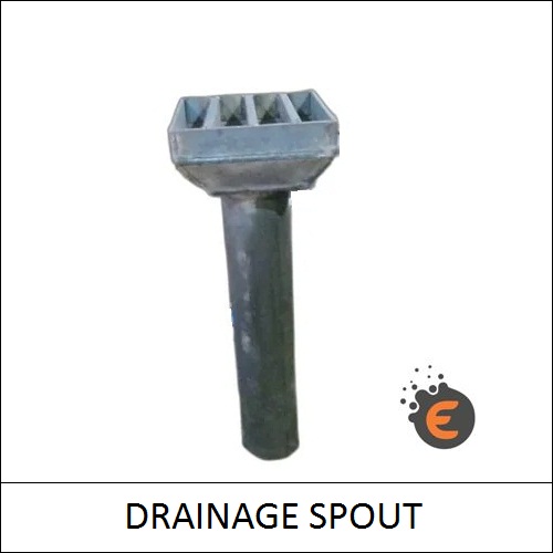Galvanized Drainage Spout - Color: Silver
