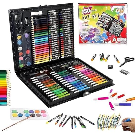 150 Pcs Stem Art & Craft Kit For Kids - Color: Black