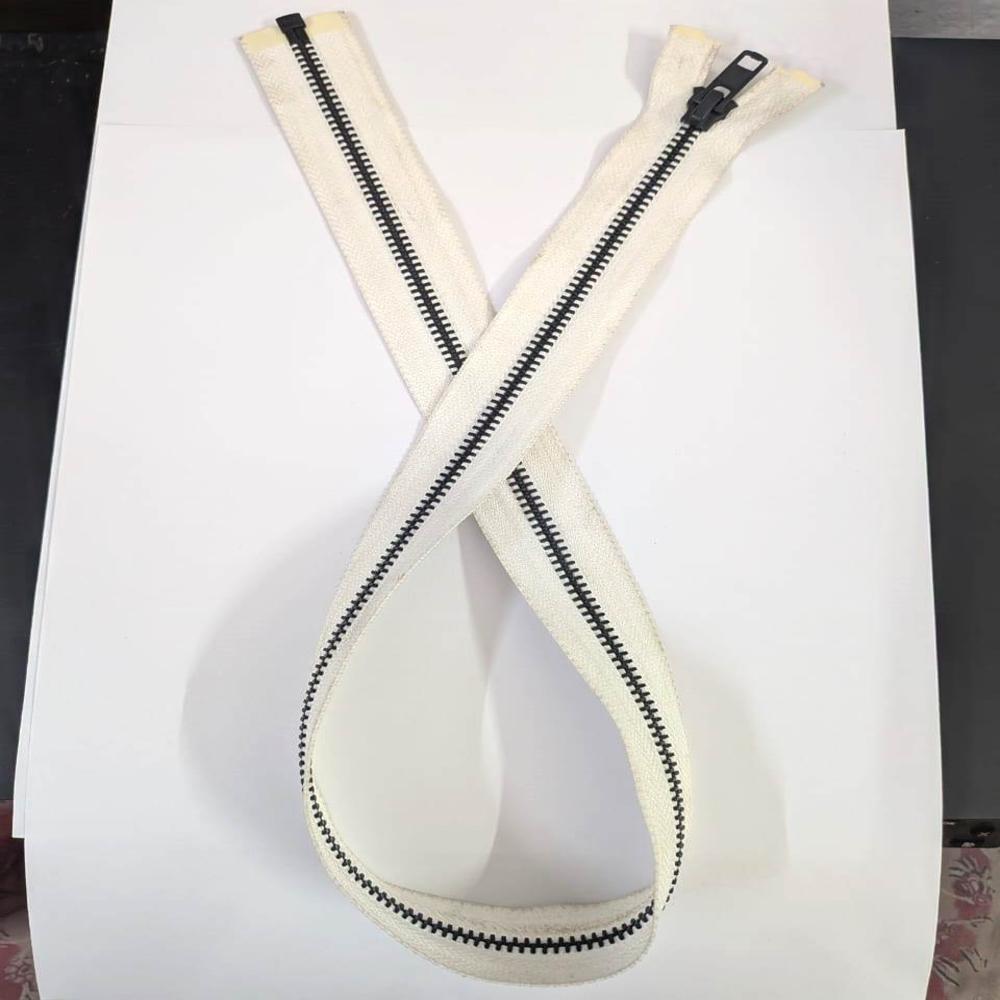 YKK No.5 Black Oxidised Metal Open-End Zipper with Auto Lock Slider