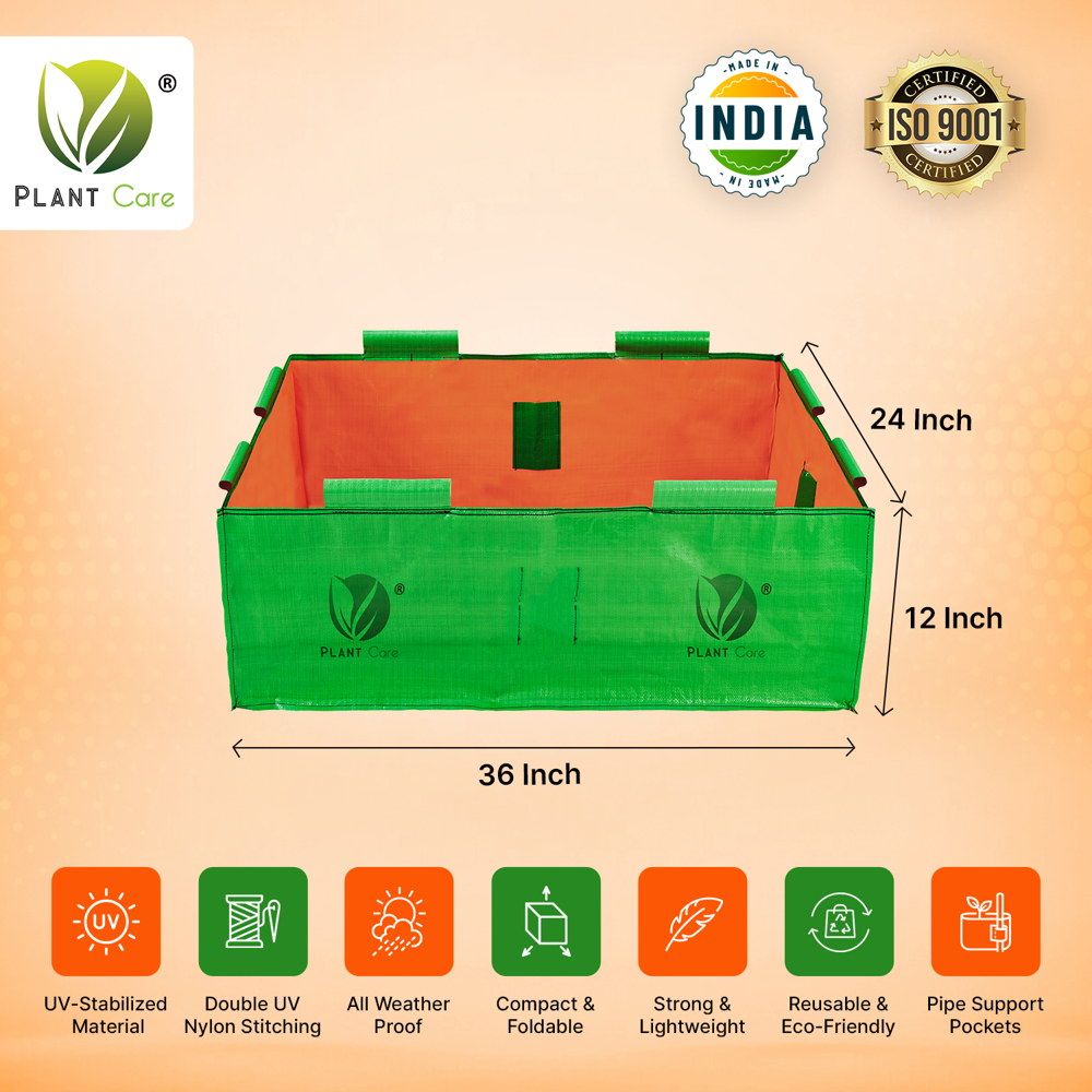 Rectangular Grow Bag 36x24x12 Inch - Advantage: Plant Growth