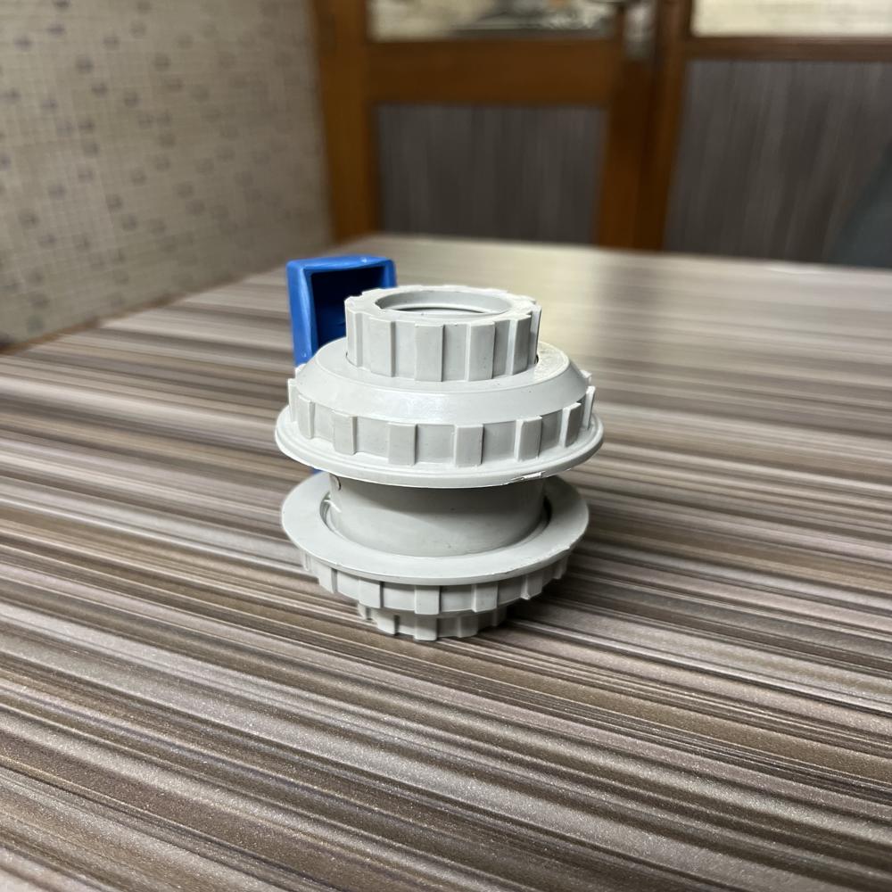 Plastic Union Ball Valve Threaded - Color: Gray