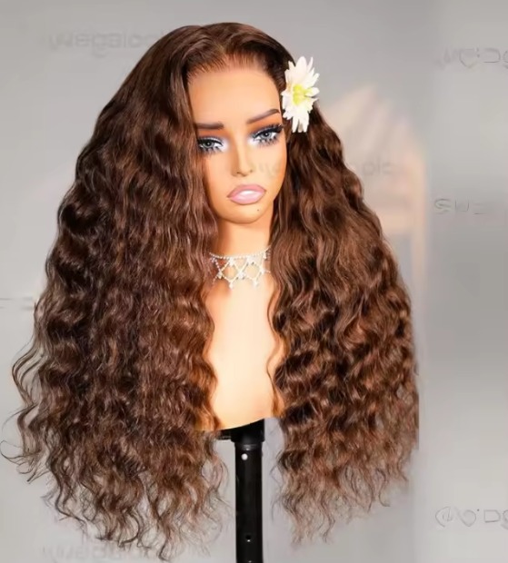 The Devote 13x6 HD Lace Frontal Glueless Wig Deep Wave Chocolate Brown Virgin Human Hair for Women