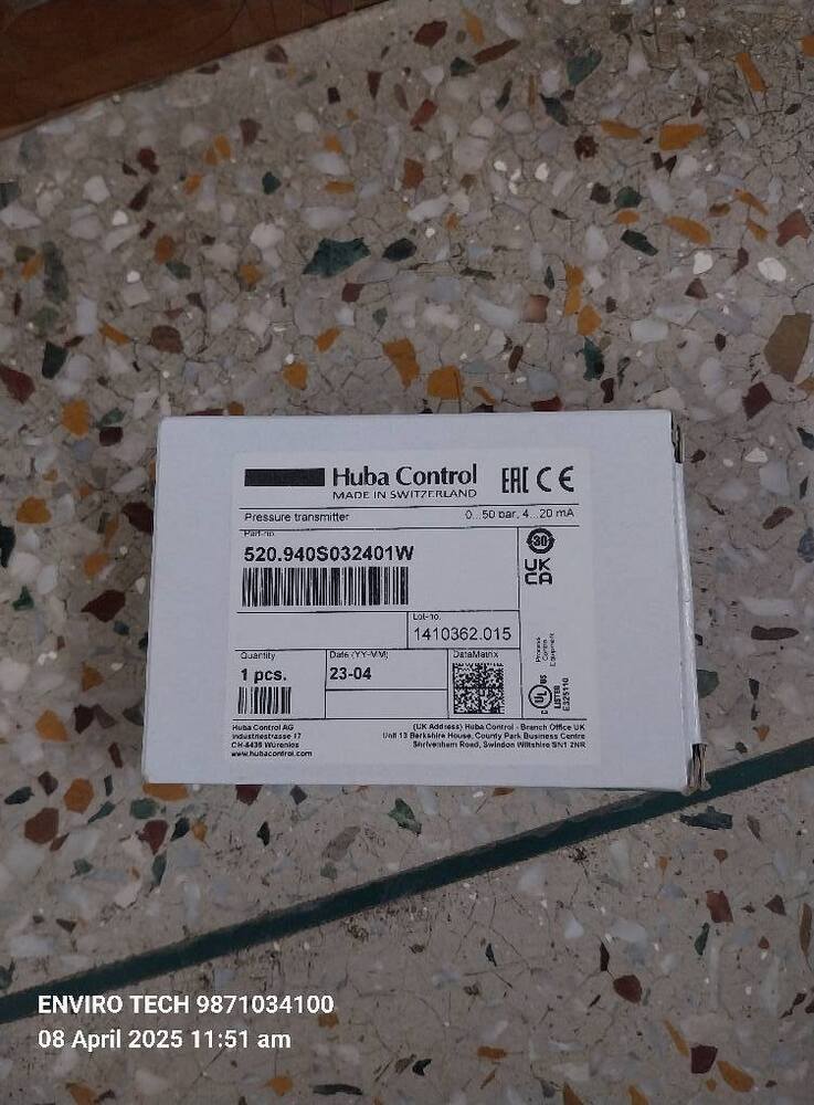 Huba Pressure Transmitter Model 520.954S032401W RANGE 0-350 BAR OUTPUT 4-20mA