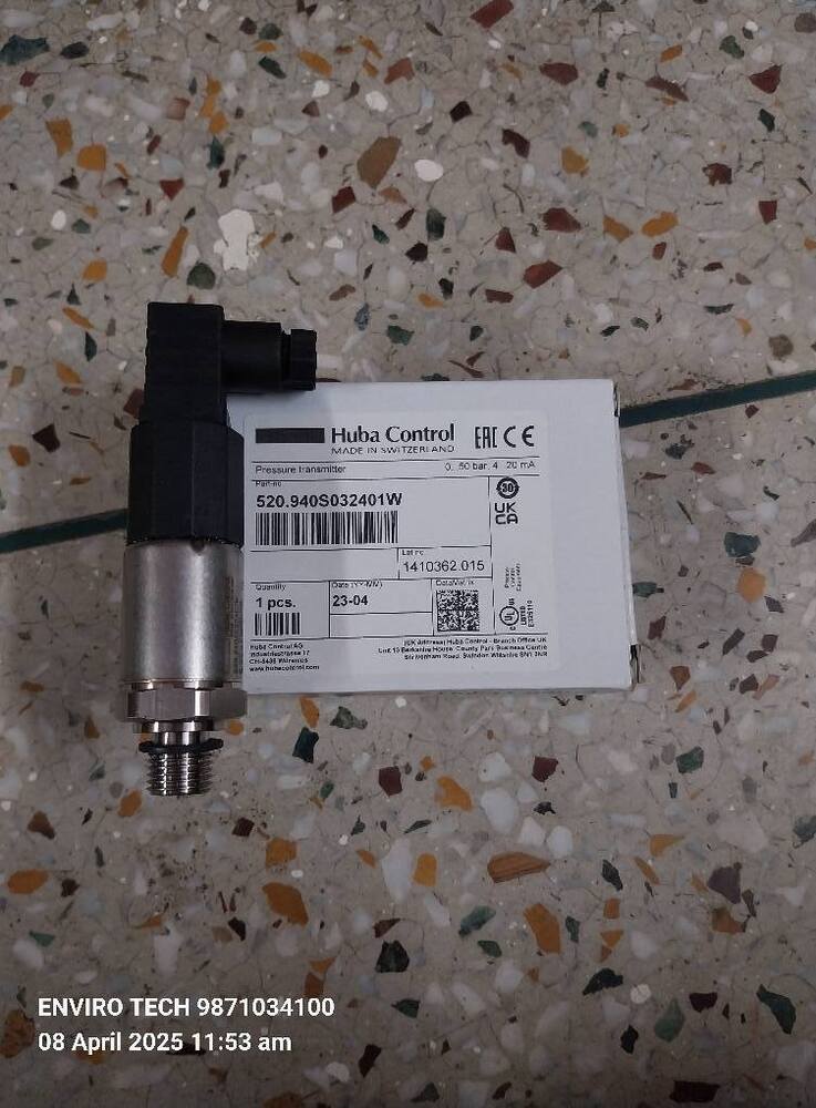 Huba Pressure Transmitter Model 520.954S032401W RANGE 0-350 BAR OUTPUT 4-20mA