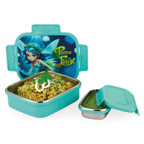 650+150ml Microsafe Magic Meal Stainless Steel Lunch Box