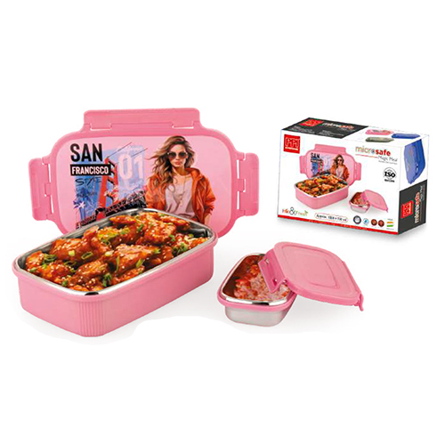 1000+150ml Microsafe Magic Meal Stainless Steel Lunch Box