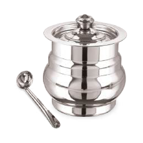 Pout Stainless Steel Ghee Pot - Color: Various Color Available