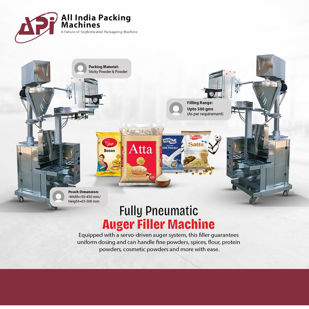 Fully Pneumatic Auger Filler Machine