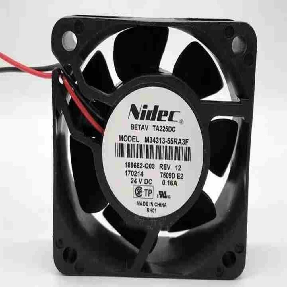 Nidec M34313-55RA3F 24V DC 0.16A 6025mm Ball Bearing Industrial Inverter Axial Cooling Fan