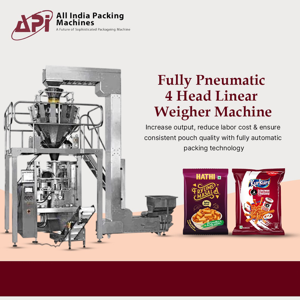 Fully Pneumatic 4 Head Linear Weigher Packing Machine