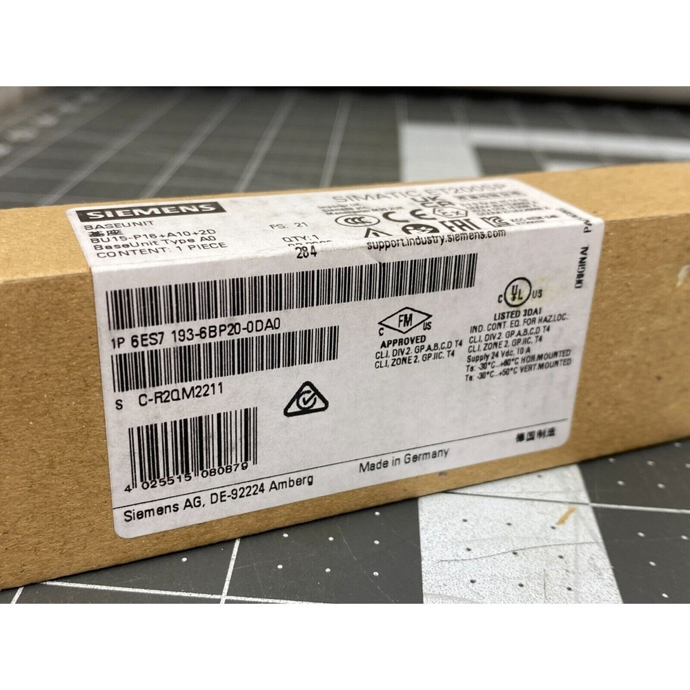 Siemens Simatic Base Unit 6ES7193-6BP20-0DA0