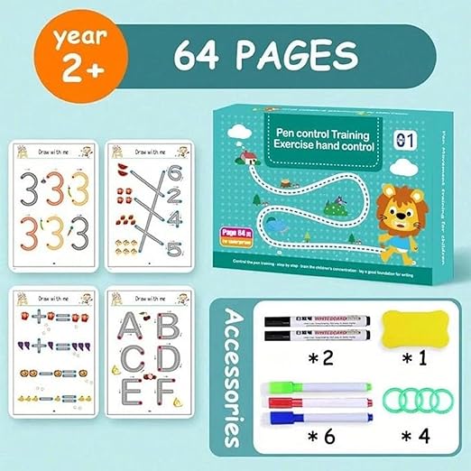 Number Writing Practice Book For Kids - Capacity: 3 Pcs/hr