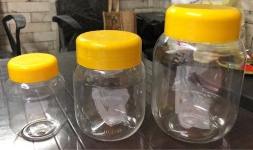 Kg Leak-Proof Plastic Ghee Jar - Color: Transparent
