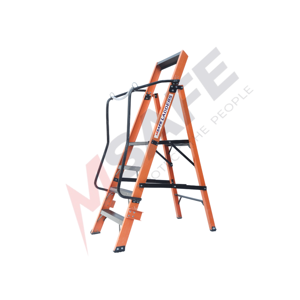 Frp Mega Platform Ladder - Feature: Non-slip Treads