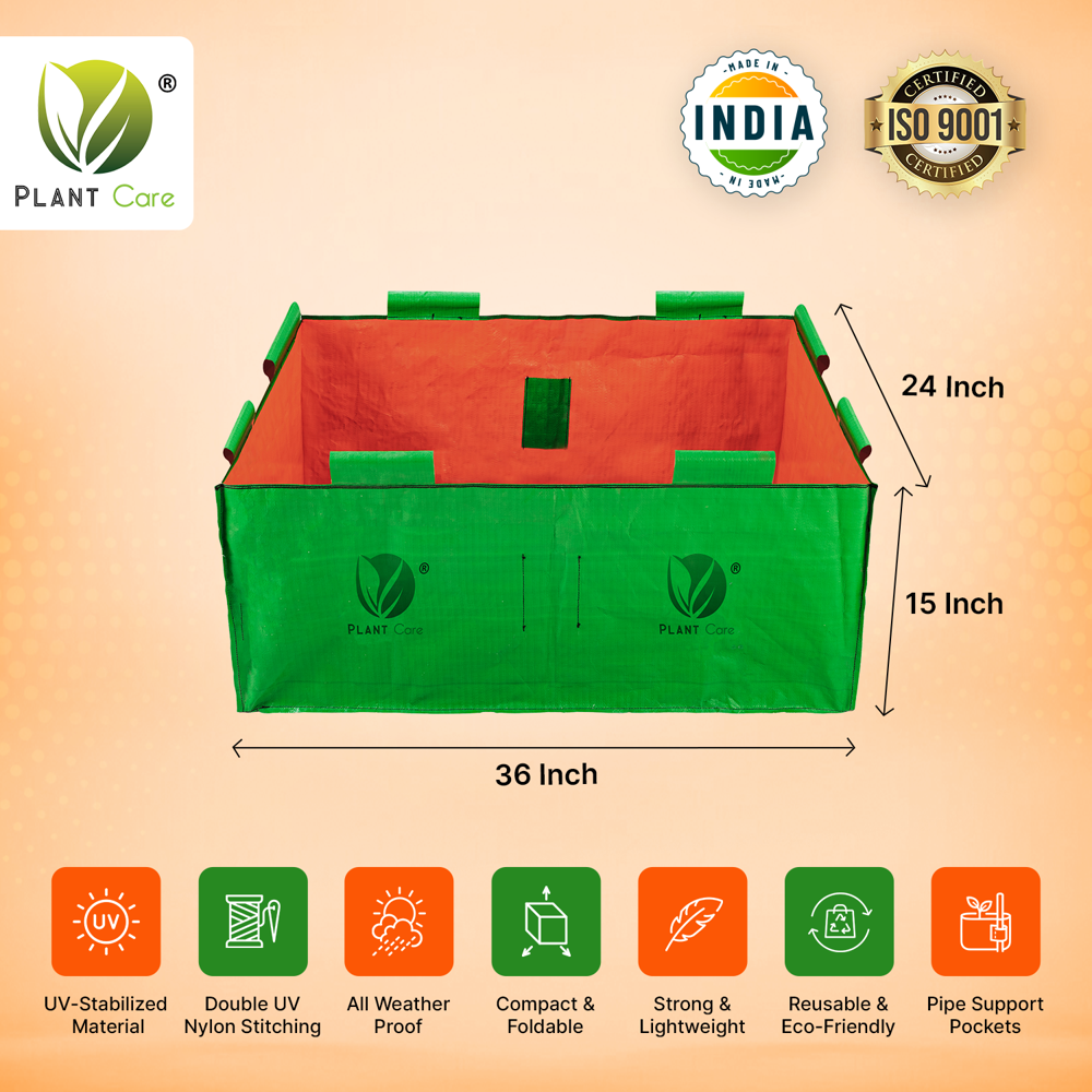 Rectangular Grow Bag 36x24x15 Inch - Advantage: Plant Growth