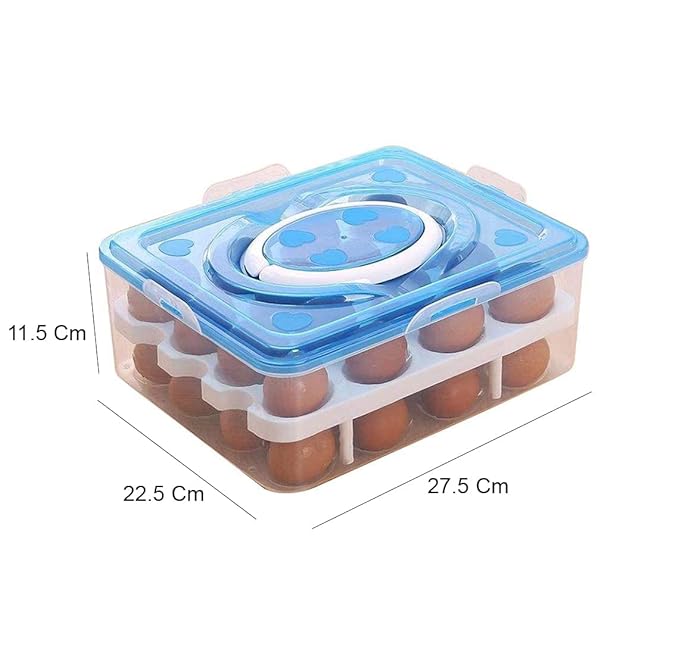 32 Grid Egg Storage Box For - Color: Transperent