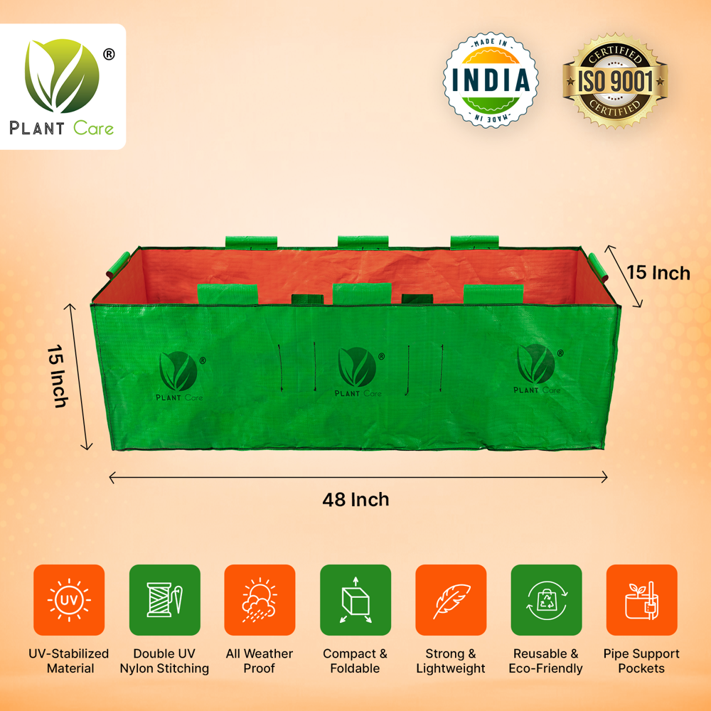 Rectangular Grow Bag 48x15x15 Inch - Advantage: Plant Growth