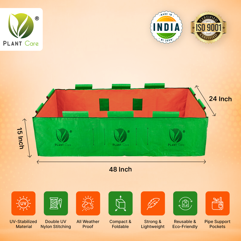 Rectangular Grow Bag 48x24x15 Inch - Advantage: Plant Growth