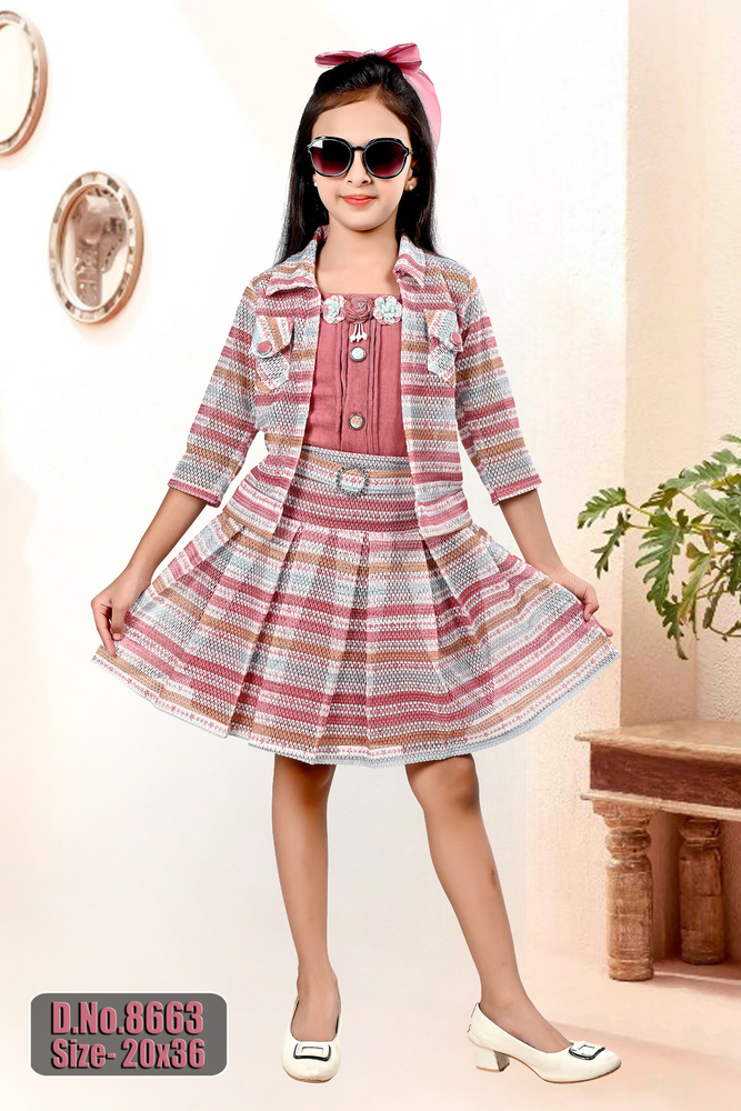 Multiple Color  Girls Skirt Top