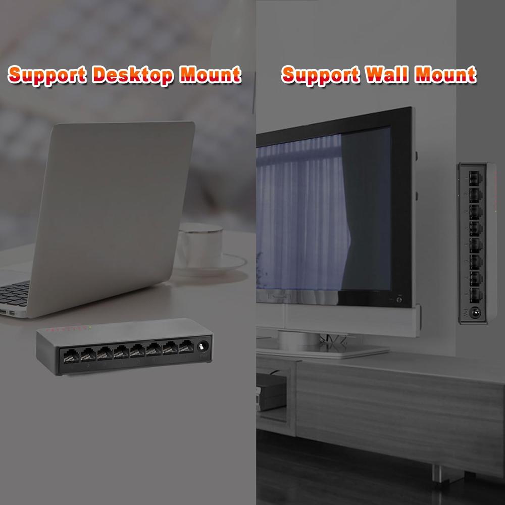 8 Ports Gigabit Ethernet Network Switch 1000 MBPS
