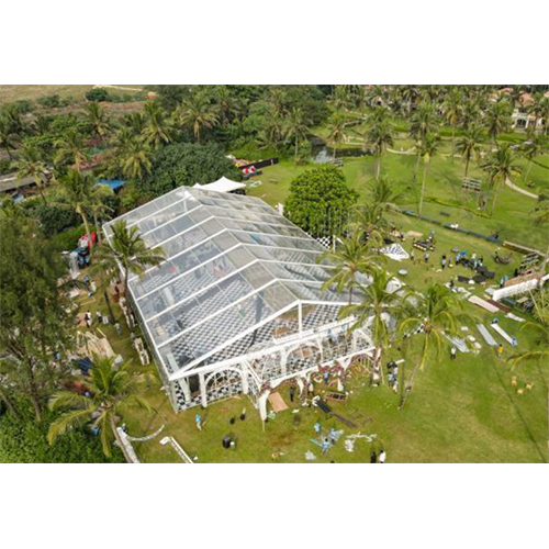 Transparent German Hanger With Glass Side Partitions Tent Rental Service