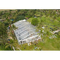 Transparent German Hanger With Glass Side Partitions Tent Rental Service - Color: White