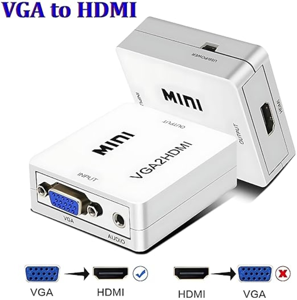 VGA to HDMI Adapter Connector Converter Cable