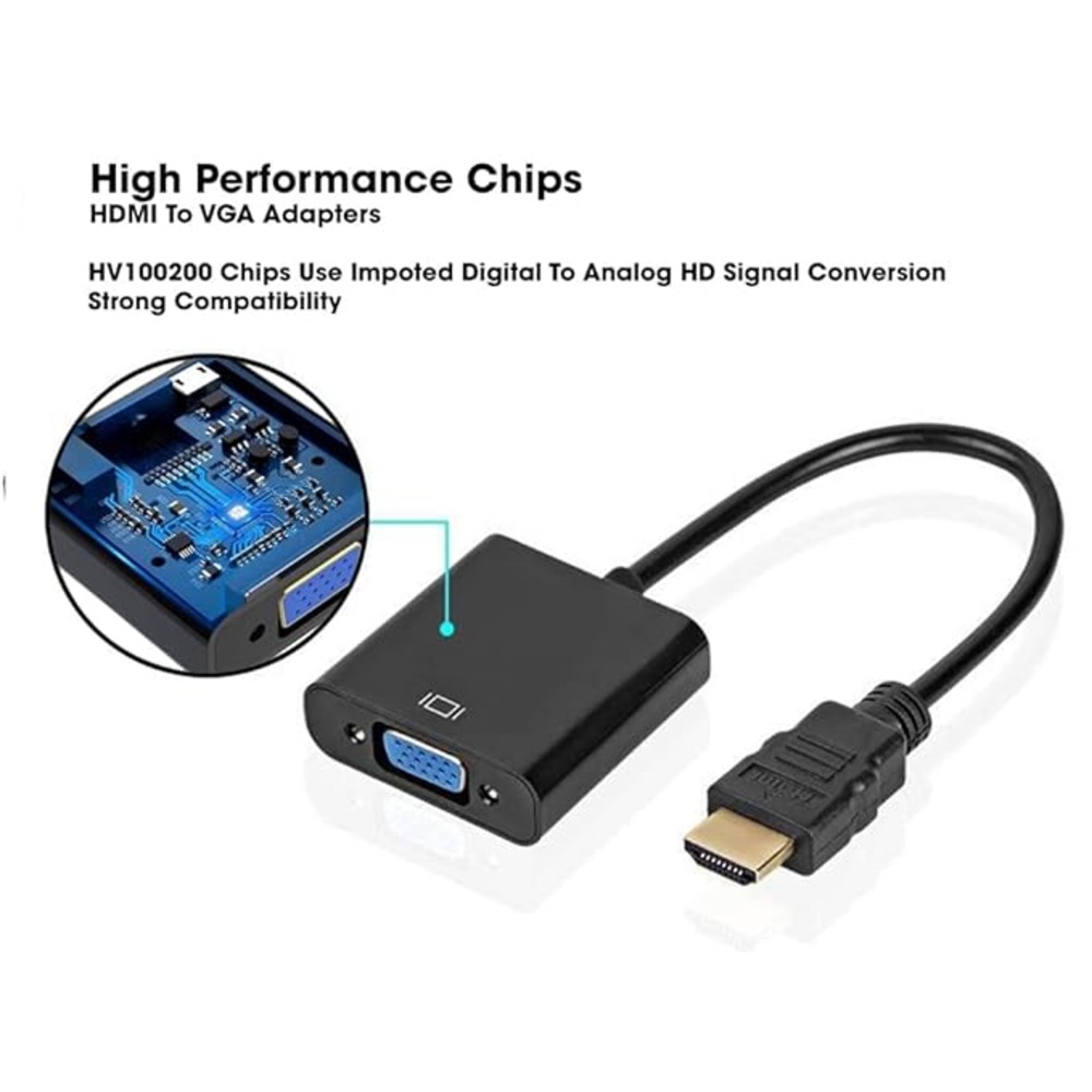 HDMI to VGA Adapter/Connector/Converter Cable