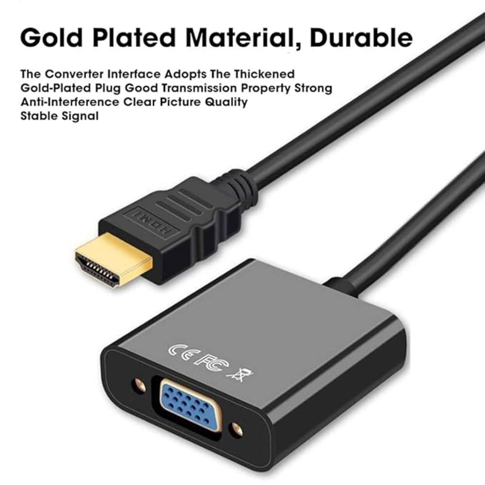 HDMI to VGA Adapter/Connector/Converter Cable