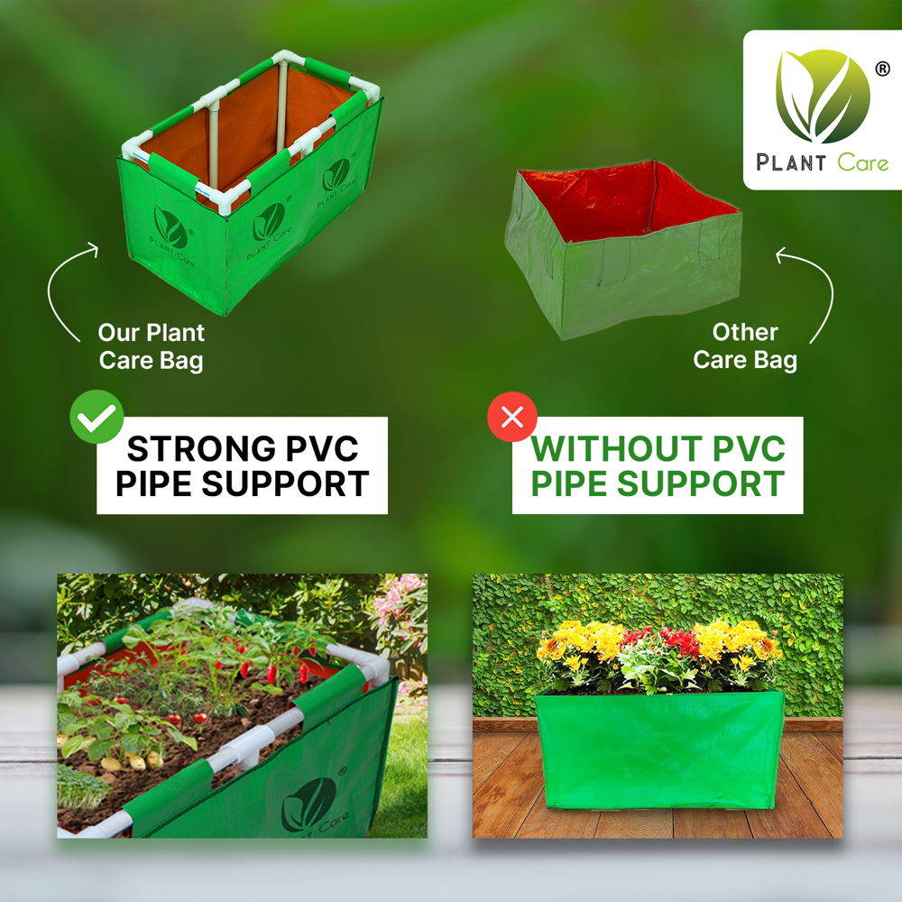 Rectangular Grow Bag with PVC Pipe Stand 24x12x12 WP
