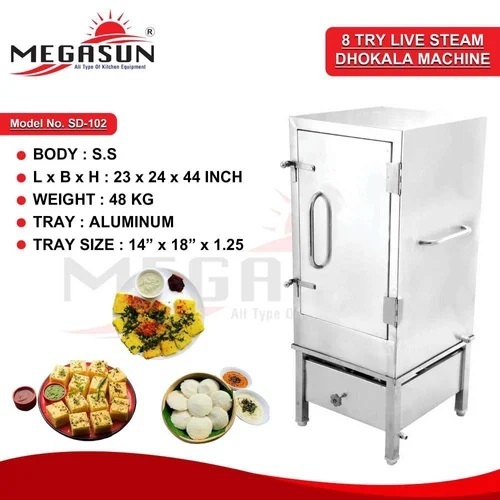 Sd-102 8 Tray Live Dhokla Machine - Capacity: 1.5 Ltr