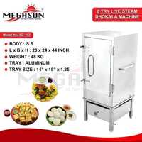 8 Tray Live Dhokla Machine - Capacity: 1.5 Ltr